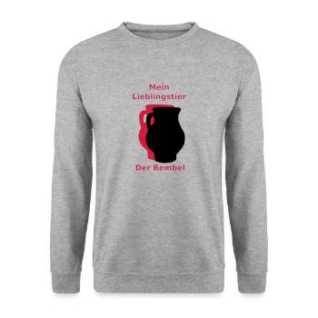 My favorite animal of the Bembel - Unisex Sweatshirt - salt & pepper - Front - Alina (178cm) & Michal (187cm)
