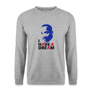 MARTIN LUTHER KING - Unisex Sweatshirt - salt & pepper - Front - Alina (178cm) & Michal (187cm)