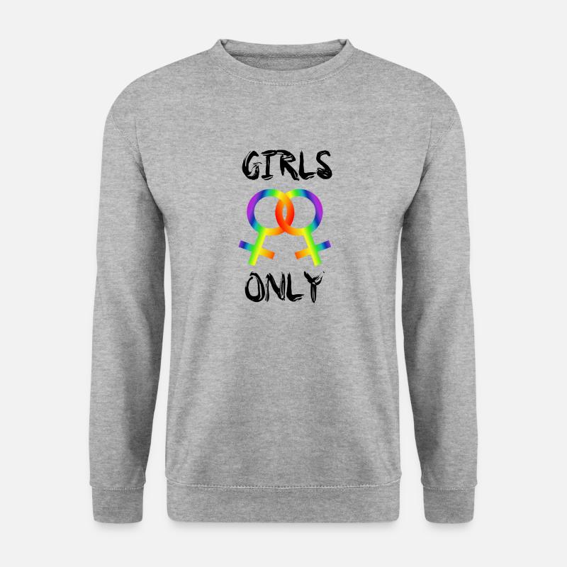 Lgbt Girls Only, Lesbian - Unisex Pullover - Weißgrau meliert