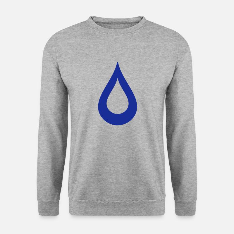 Tropfen - Unisex Pullover - Weißgrau meliert