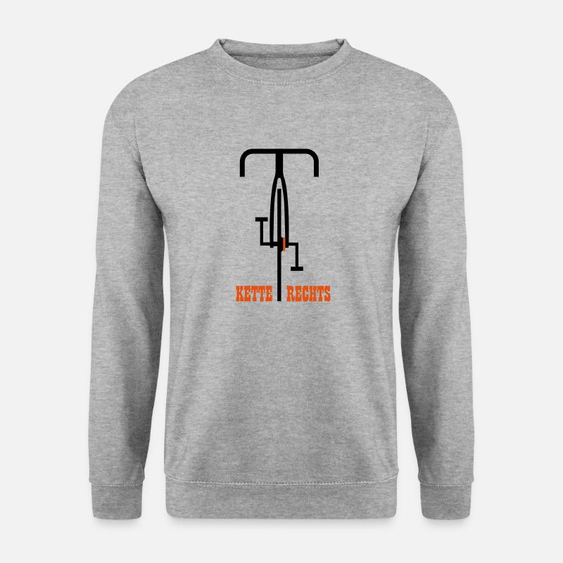 Kette rechts - Unisex Pullover - Weißgrau meliert