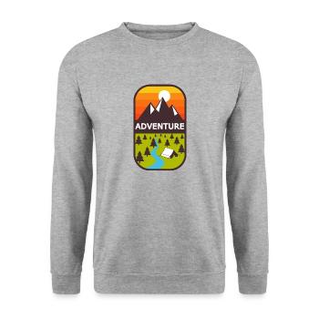 Adventure - Unisex Sweatshirt - salt & pepper - Front - Alina (178cm) & Michal (187cm)