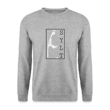 Cityscape of Sylt - Unisex Sweatshirt - salt & pepper - Front - Alina (178cm) & Michal (187cm)