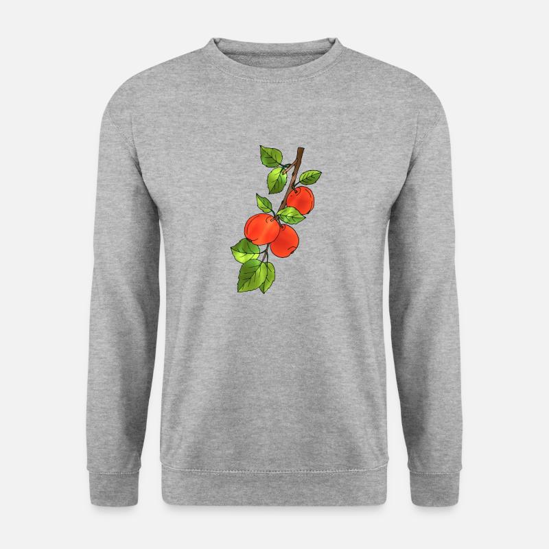 Äpfel - Unisex Pullover - Weißgrau meliert