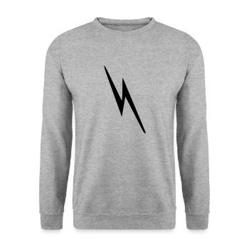 Flash (1c, C) - Unisex Sweatshirt - salt & pepper - Front - Alina (178cm) & Michal (187cm)