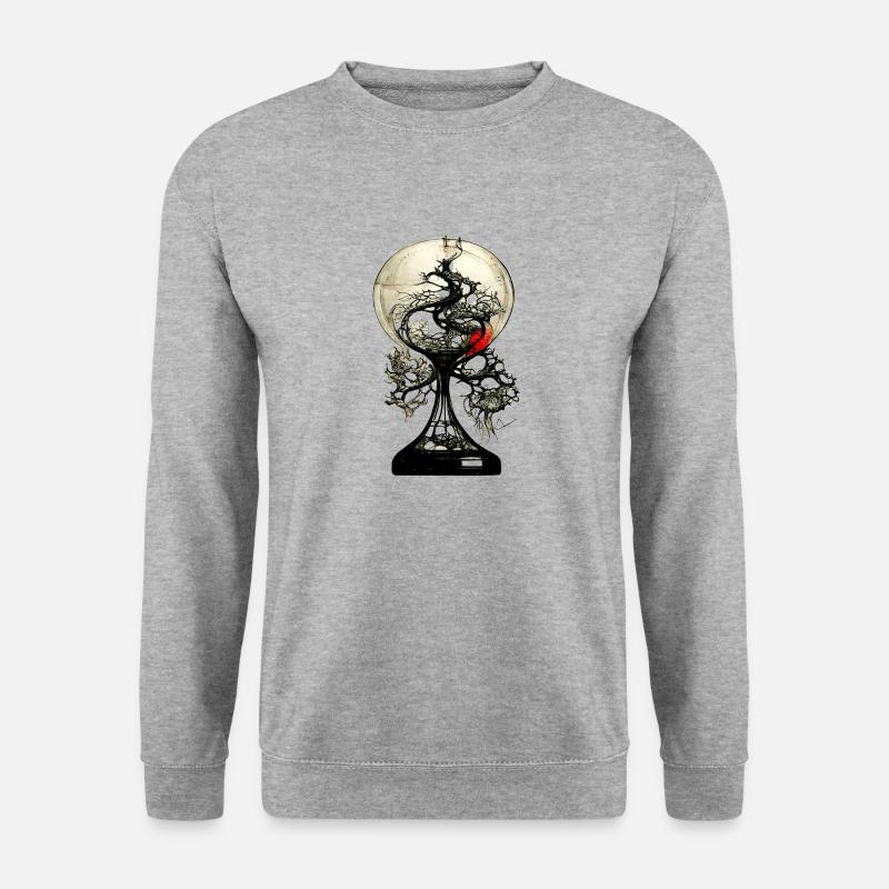 Tree, branches in an hourglass Monochrome - Unisex Sweatshirt - salt & pepper
