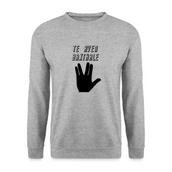 Te aven Baxthale - Sweat-shirt Unisexe - gris chiné - Devant - Alina (178cm) & Michal (187cm)