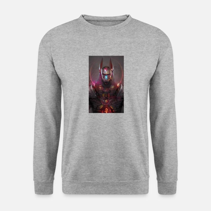 Egypt God ~ Iron man - Unisex Pullover - Weißgrau meliert