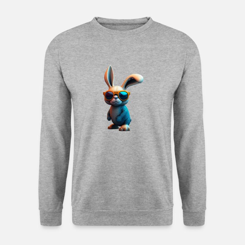 Rabbit - Unisex Pullover - Weißgrau meliert