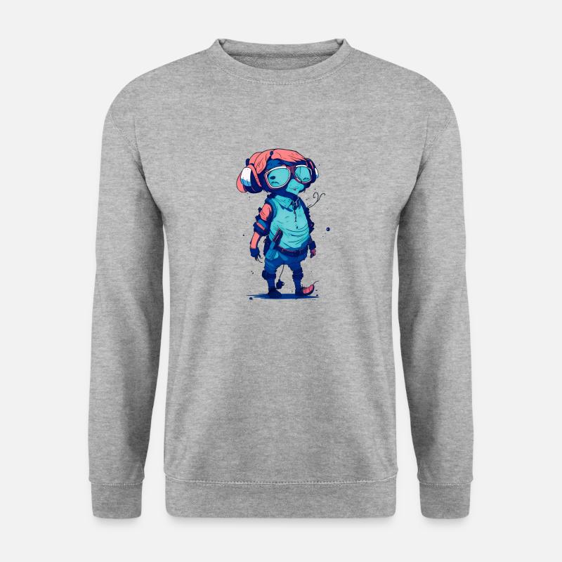 Cooler Dude - Unisex Pullover - Weißgrau meliert