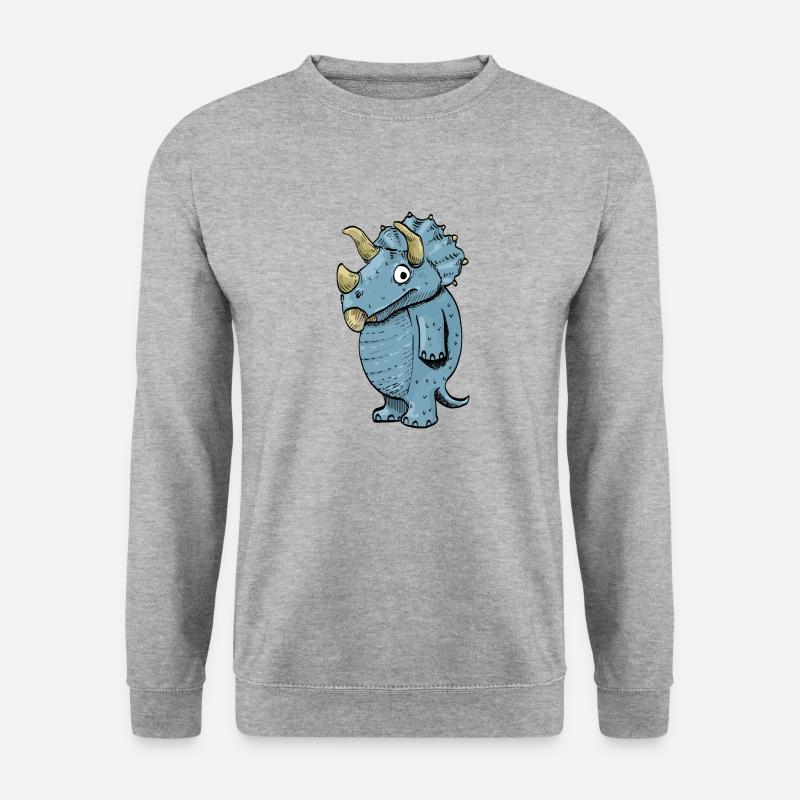 Triceratops - Unisex Pullover - Weißgrau meliert
