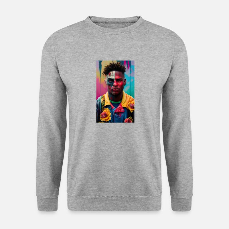 ARTWORK Gamer Will - Unisex Pullover - Weißgrau meliert