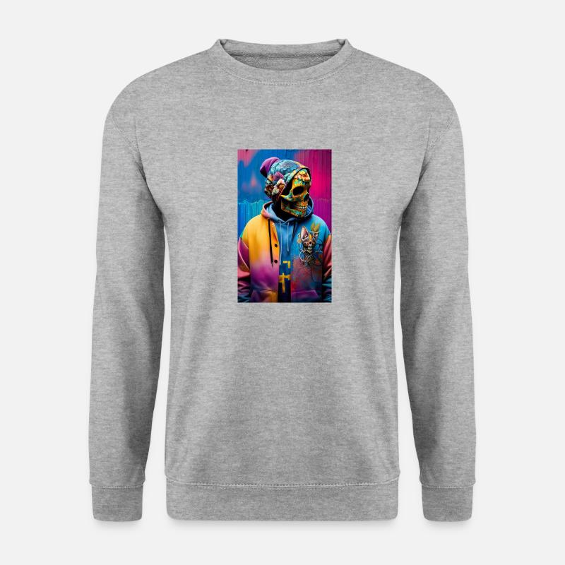 ARTWORK Skull Boss - Unisex Sweatshirt - salt & pepper