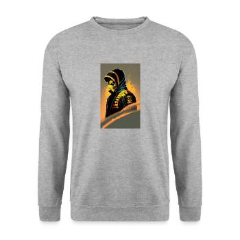 Snake - Unisex Pullover - Weißgrau meliert - Vorne - Alina (178cm) & Michal (187cm)