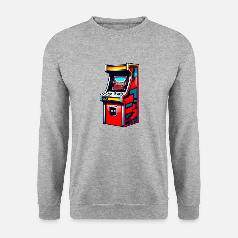 Arcade-Spielautomat - Unisex Pullover - Weißgrau meliert