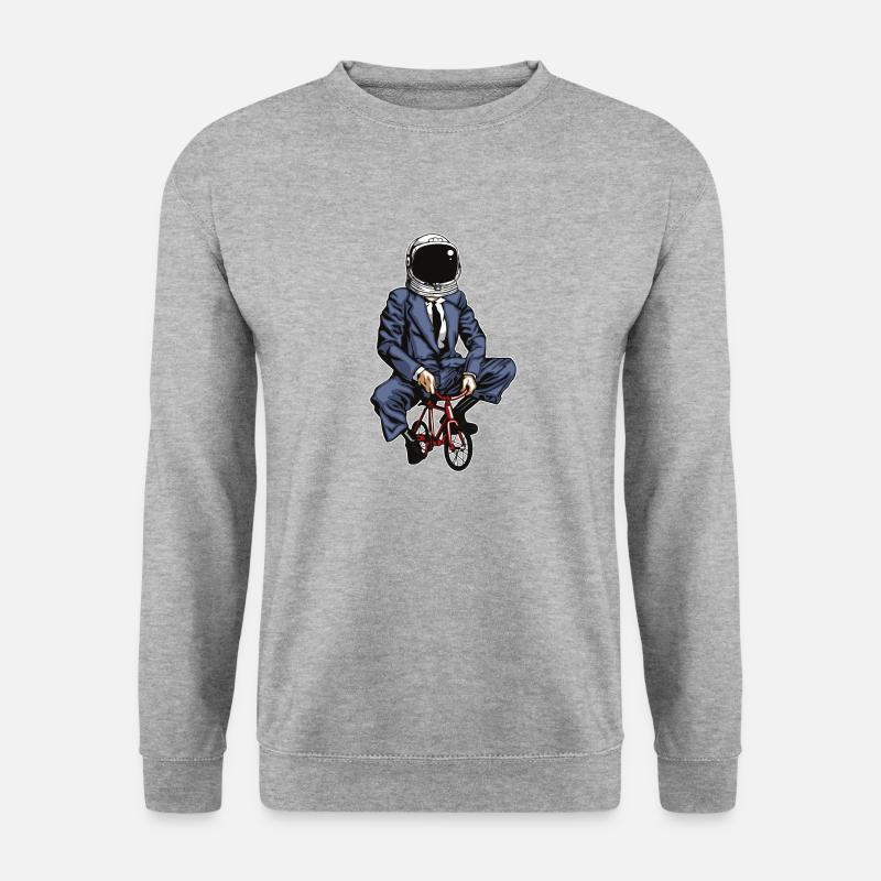 Fahrrad - Unisex Pullover - Weißgrau meliert