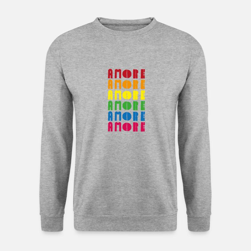 Amore x 6 - Unisex Pullover - Weißgrau meliert