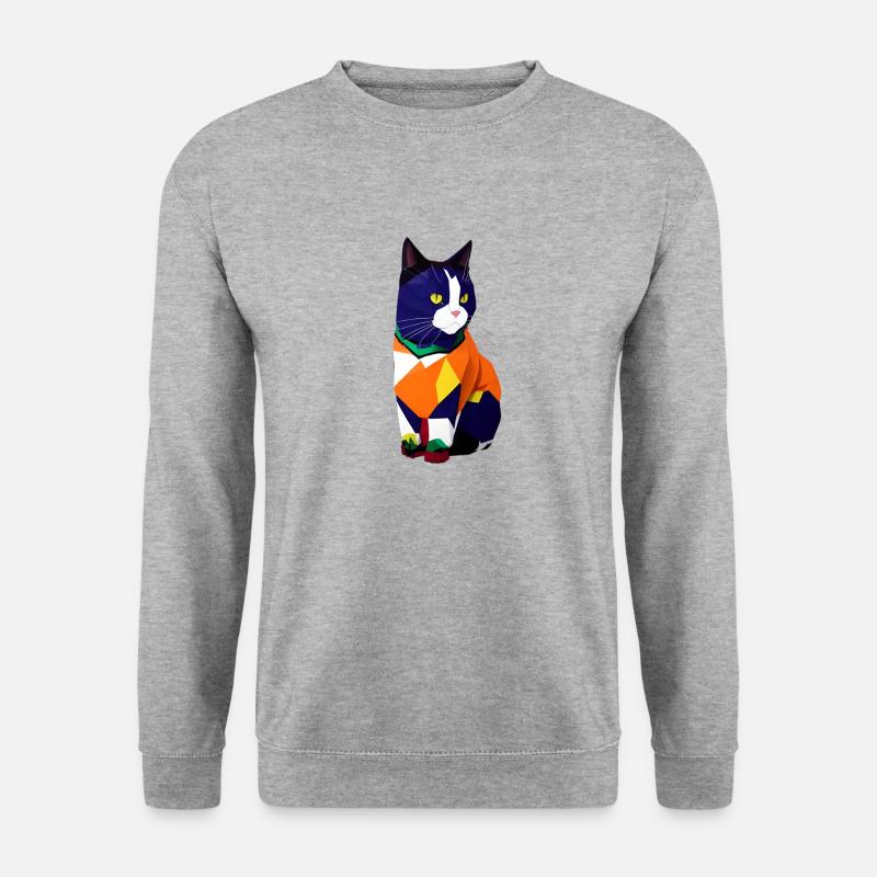 Le chat dans le pull - Sweat-shirt Unisexe - gris chiné
