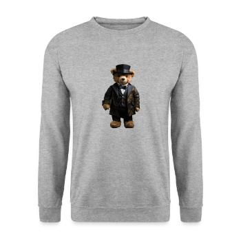 Clothes make the man, even with bears - Unisex Sweatshirt - salt & pepper - Front - Alina (178cm) & Michal (187cm)