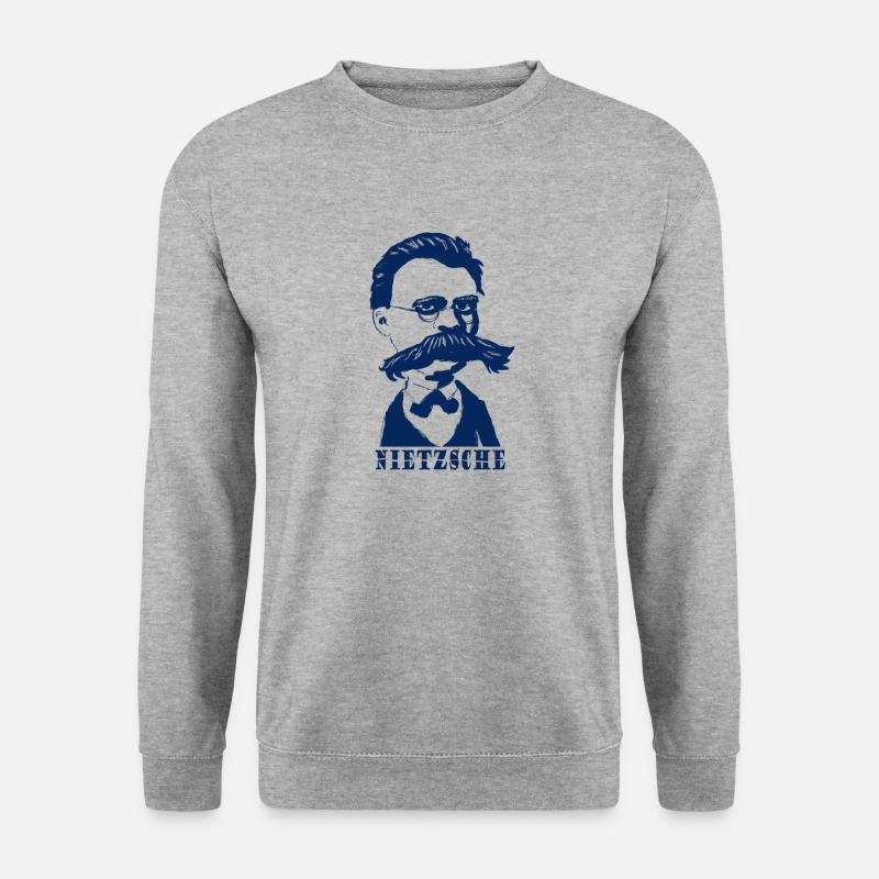 Nietzsche - Unisex Pullover - Weißgrau meliert