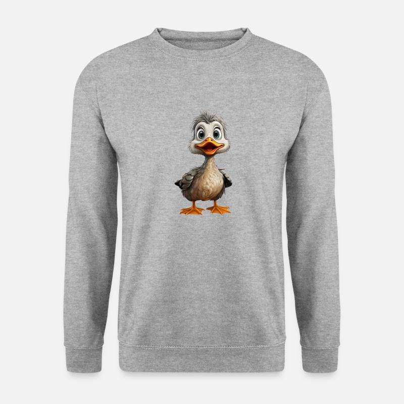 Sjov lille ælling - Unisex sweater - hvidgrå meleret