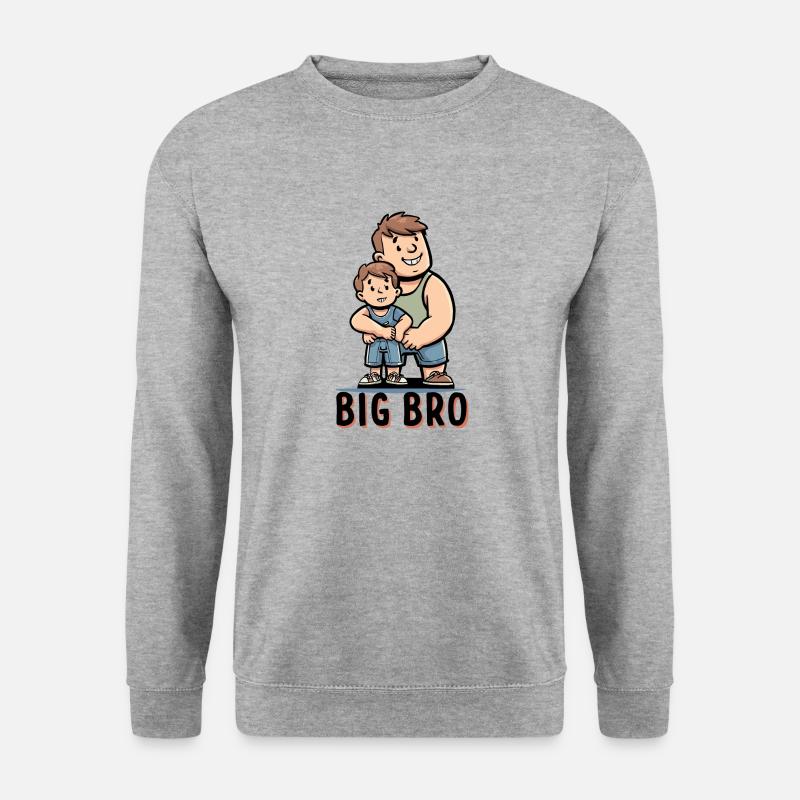 GROSSER BRO - Unisex Pullover - Weißgrau meliert