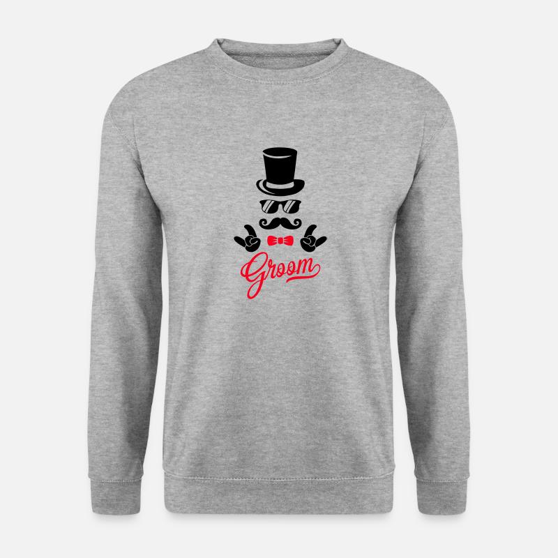 groom - Unisex Pullover - Weißgrau meliert