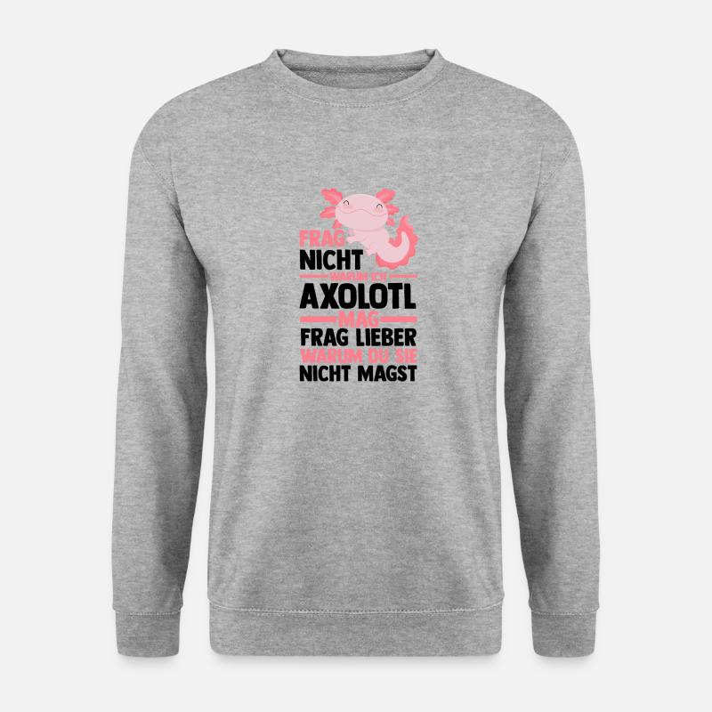Axolotl - Unisex Pullover - Weißgrau meliert
