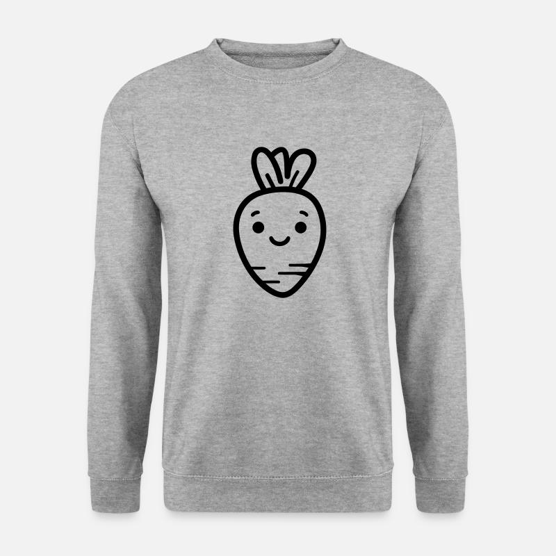 Karotte - Unisex Pullover - Weißgrau meliert