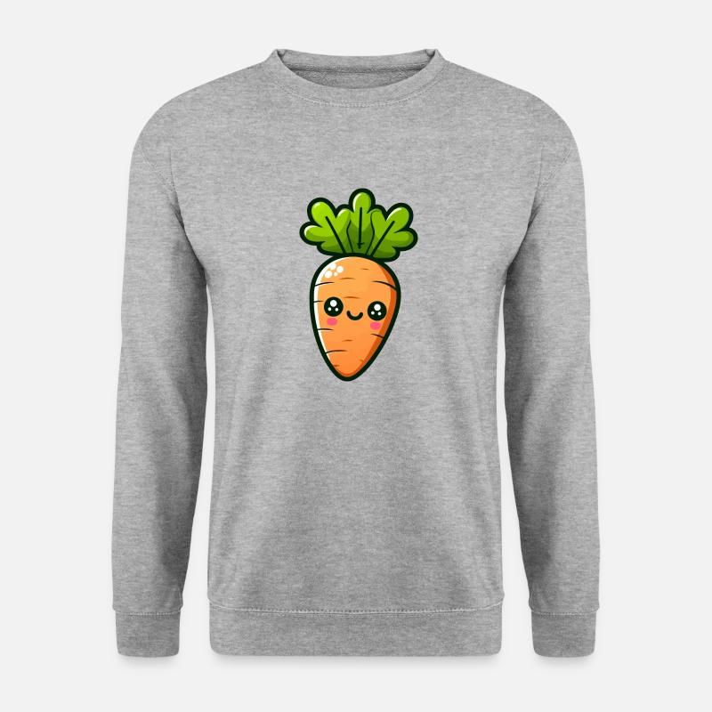 Glückliche Baby-Karotte - Unisex Pullover - Weißgrau meliert