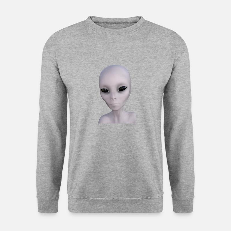 Alien - Unisex Pullover - Weißgrau meliert