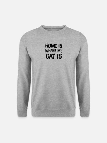 Katzen sind Geil - Unisex Pullover - Weißgrau meliert