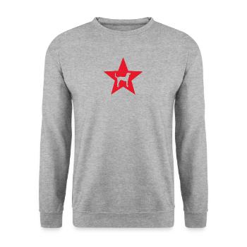 Magyar Vizsla Pedigree dog - Unisex Sweatshirt - salt & pepper - Front - Alina (178cm) & Michal (187cm)