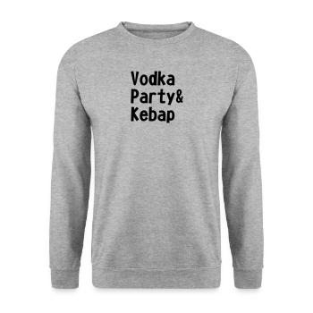 Vodka Party and Kebap - Unisex Sweatshirt - salt & pepper - Front - Alina (178cm) & Michal (187cm)