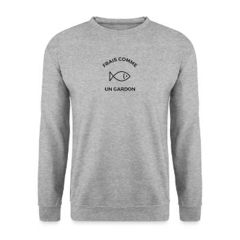 Frais comme un gardon - Sweat-shirt Unisexe - gris chiné - Devant - Alina (178cm) & Michal (187cm)