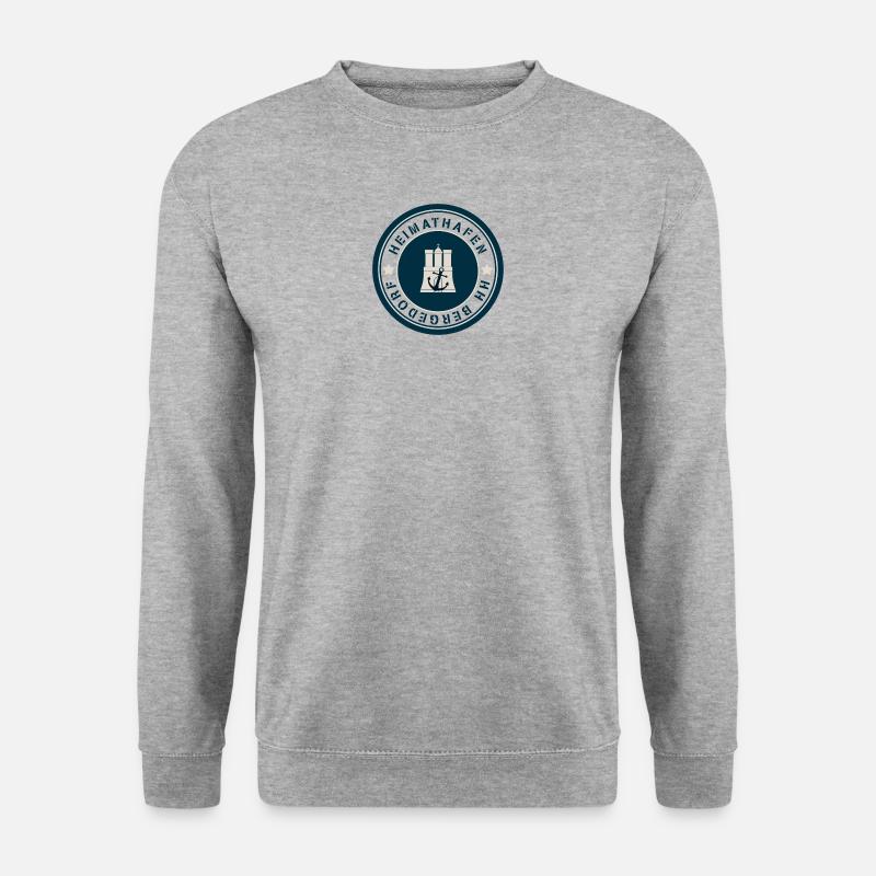 Hamburg Bergedorf - Unisex Pullover - Weißgrau meliert