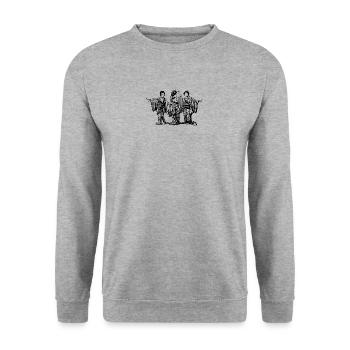 Geishas illustration - Unisex Sweatshirt - salt & pepper - Front - Alina (178cm) & Michal (187cm)