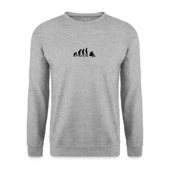 Evolutionary depression - Unisex Sweatshirt - salt & pepper - Front - Alina (178cm) & Michal (187cm)