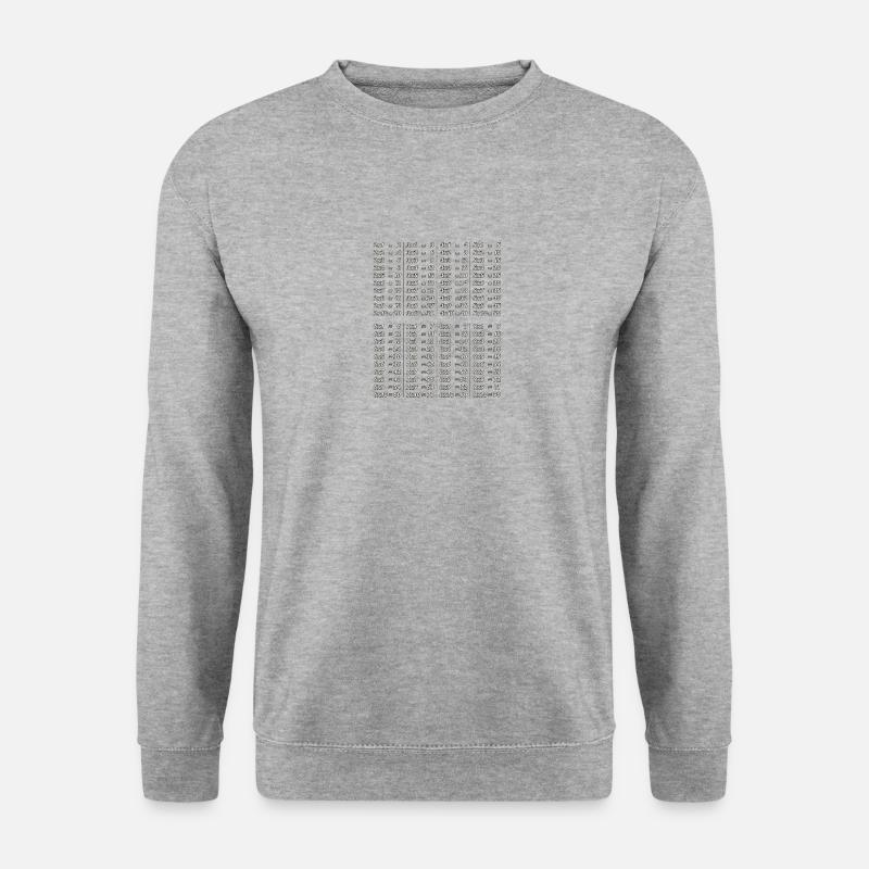 Lernen Sie seine Einmaleins - Unisex Pullover - Weißgrau meliert