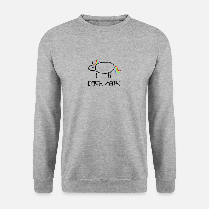 Death Metal - Unisex Pullover - Weißgrau meliert