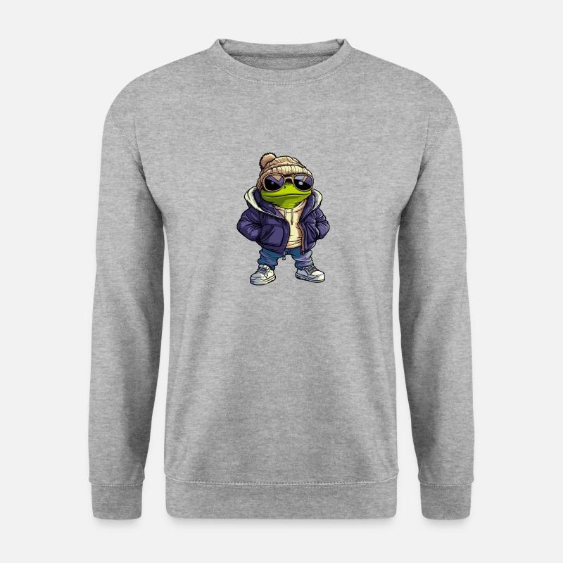 Frog Cool Comic - Unisex Sweatshirt - salt & pepper