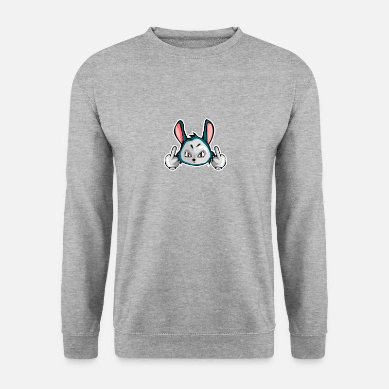 Cool Rabbit - Unisex Pullover - Weißgrau meliert