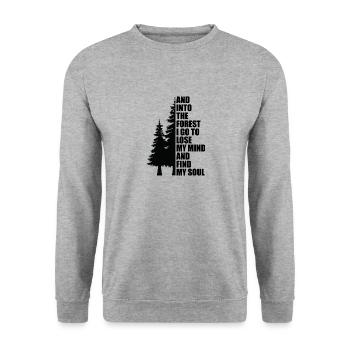 Mountain Adventure Gift Saying Mountaineering Hiking - Unisex Sweatshirt - salt & pepper - Front - Alina (178cm) & Michal (187cm)