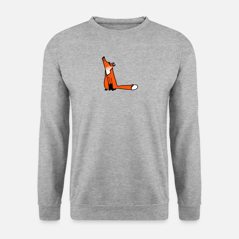 arctic fox fuchs7 - Unisex Pullover - Weißgrau meliert