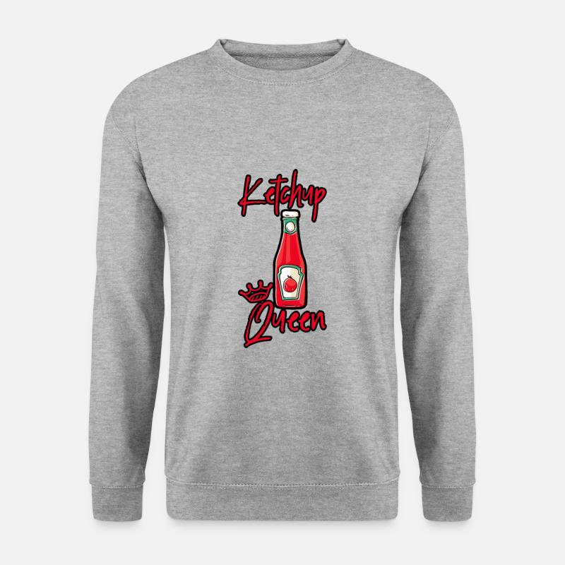 Ketchup Queen 3 - Unisex Pullover - Weißgrau meliert