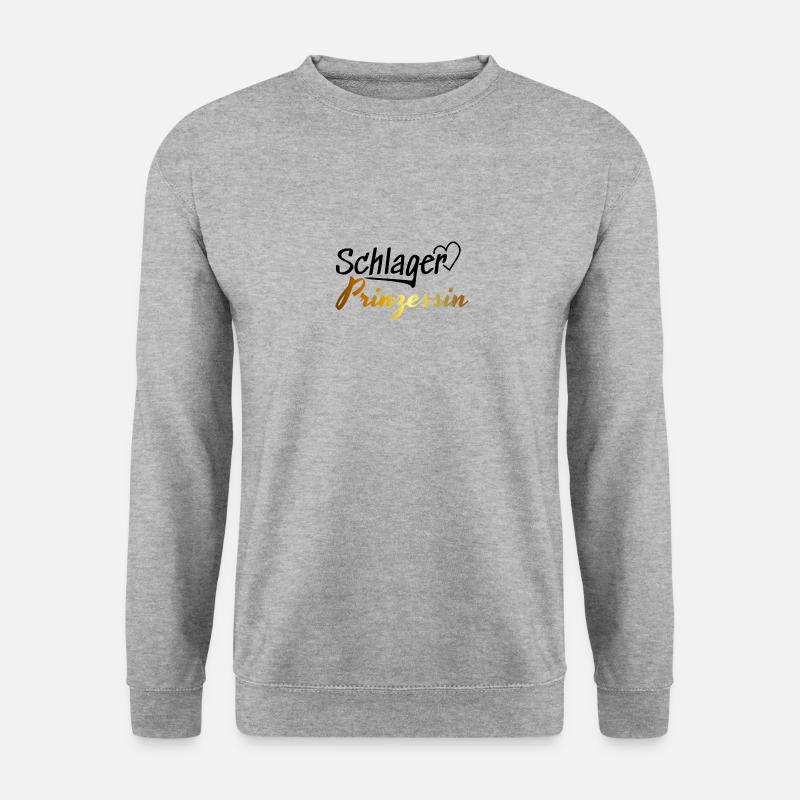Schlager Prinzessin - Unisex Pullover - Weißgrau meliert