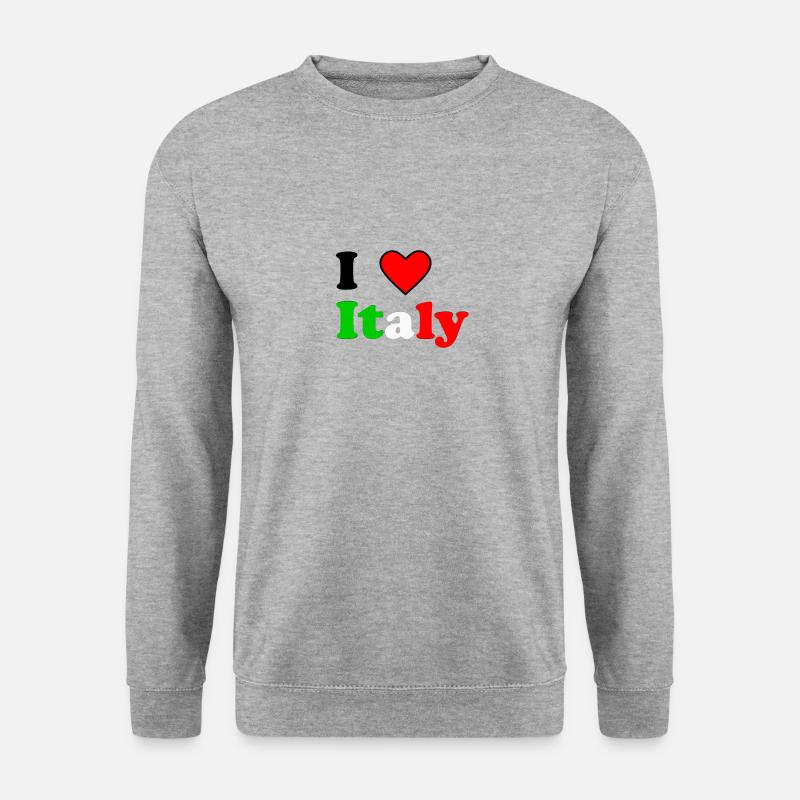 I love Italy - Unisex Pullover - Weißgrau meliert
