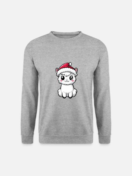 Alpaca Llama Christmas Cute - Unisex Sweatshirt - salt & pepper