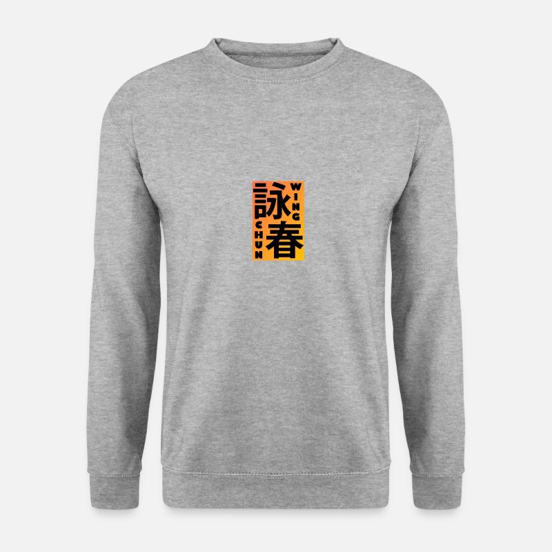 WingChun_SigneChinese - Unisex Pullover - Weißgrau meliert