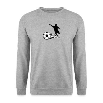 Footballer Soccer Soccer Player 2c - Unisex Sweatshirt - salt & pepper - Front - Alina (178cm) & Michal (187cm)
